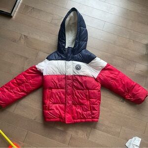 Abercrombie Red and Black Hooded winter Jacket